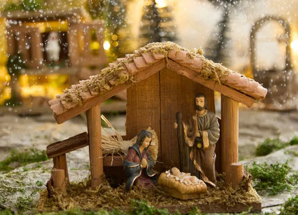 Pesebre navideño de "Novea" con 3 figuras, 20 x 15 cm - 216655