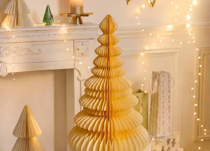 Árbol de Navidad de papel color crudo de "Kami" 60 cm de altura - 216677