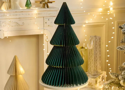Árbol de Navidad de papel "Shapu" verde, 60 cm de altura - 216681