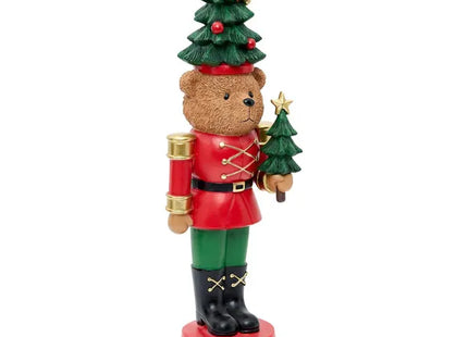 Oso cascanueces navideño de resina, 51 cm de altura - 216778