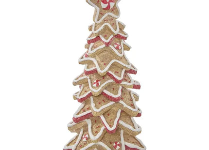 Árbol de Navidad de jengibre en resina con motivo de estrella, 26 cm de alto - 216787