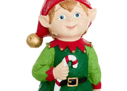 Duende navideño sentado de resina, 22 cm de altura - 2 modelos - 216799
