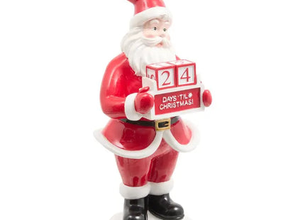 Calendario de Adviento de Papá Noel de resina, 34 cm de altura - 216818