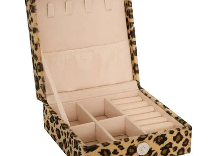 Caja de joyería navideña con estampado de leopardo, 13 cm de largo - 216828
