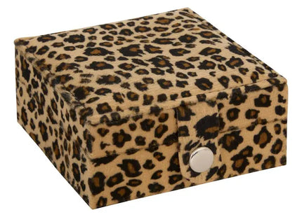 Caja de joyería navideña con estampado de leopardo, 13 cm de largo - 216828