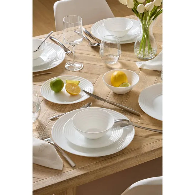 Set de 12 platos "Heloise" blanco - 217054