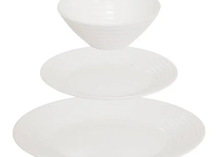 Set de 12 platos "Heloise" blanco - 217054