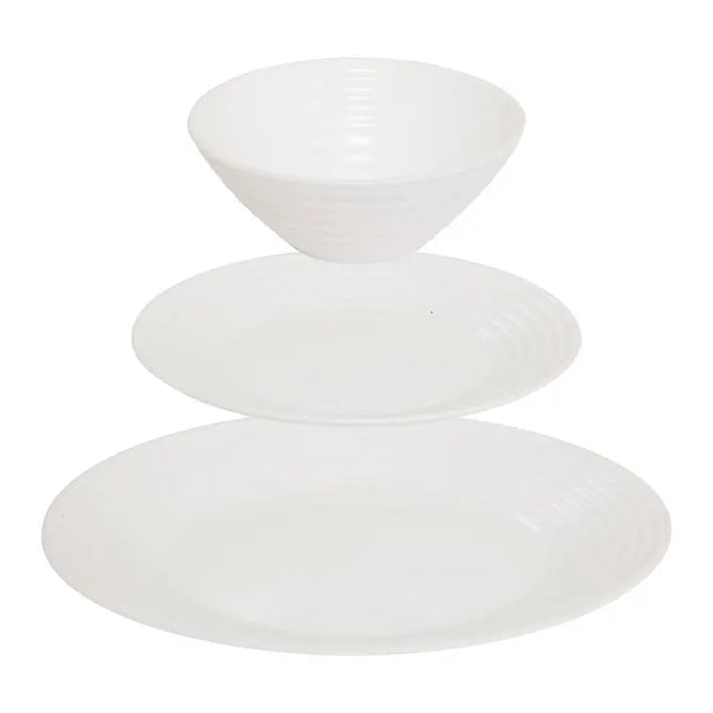 Set de 12 platos "Heloise" blanco - 217054