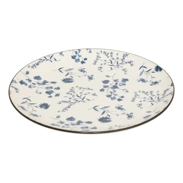Plato "Umami" llano D26cm flores azules - 217078A