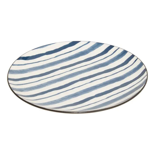 Plato "Umami" llano D26cm rayas azules - 217078D