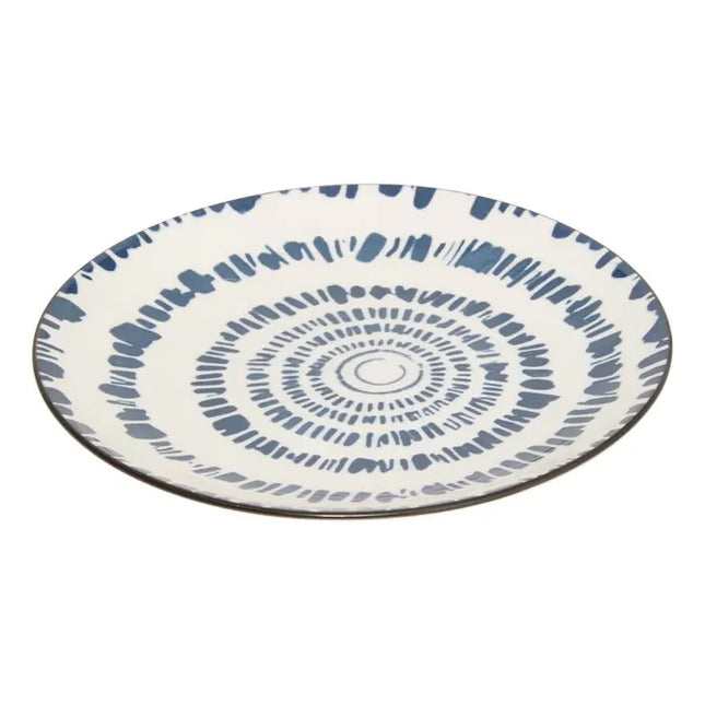 Plato "Umami" postre D19cm rayos azules - 217079C