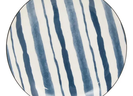 Plato "Umami" postre D19cm rayas azules - 217079D