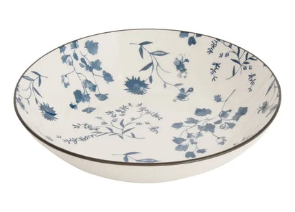 Plato "Umami" hondo D20cm flores azules - 217080A