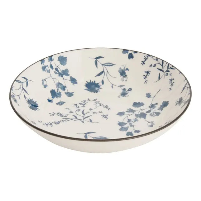 Plato "Umami" hondo D20cm flores azules - 217080A
