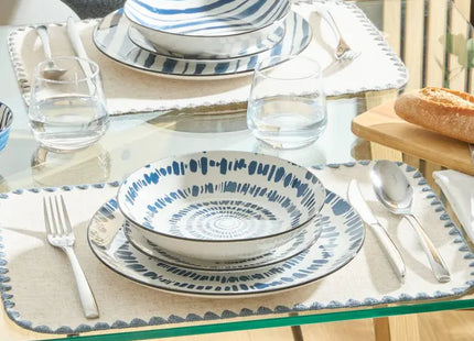 Plato "Umami" hondo D20cm rayos azules - 217080C