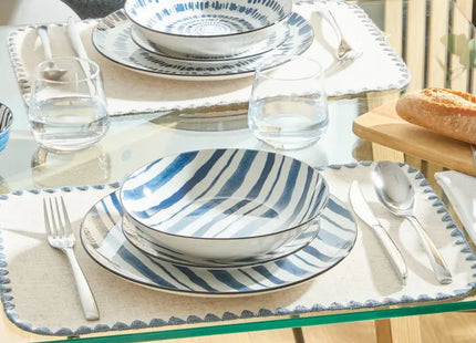 Plato "Umami" hondo D20cm rayas azules - 217080D