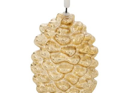 Vela LED de cristal con forma de piña, 15 cm de altura - 217164