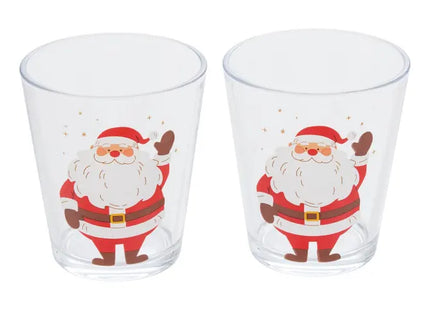 Juego de 2 vasos de Papá Noel, 300 ml- 217226