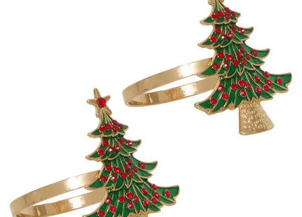 Juego de 2 servilleteros con forma de árbol de Navidad  - 217257