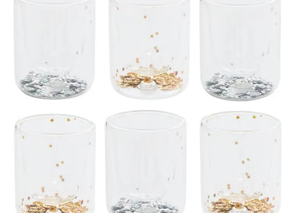 Juego de 6 tazas "Clea" de 80mll, color oro y plata - 217270