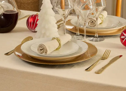 Juego de 4 servilletas de algodón "Lyeka" beige- 217288C