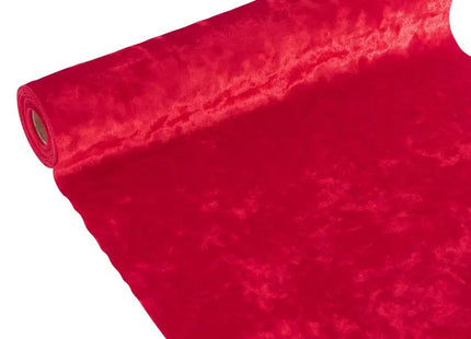 Tela de terciopelo rojo liso de 28 x 300 cm - 217290A