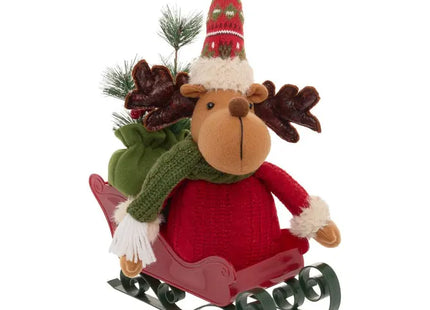 Reno navideño con trineo de "Snovi" 40 cm de altura - 217345