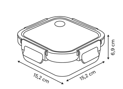 Pote de vidrio "Clipeatplus" de 500ml - 217601