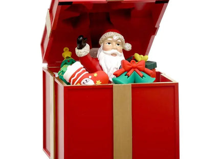 Pueblo navideño animado y musical con luces LED, 5 LED, 20 cm de altura - 218387