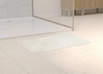 Alfombra de baño "Strio " de 75x50cm, blanca - 220353