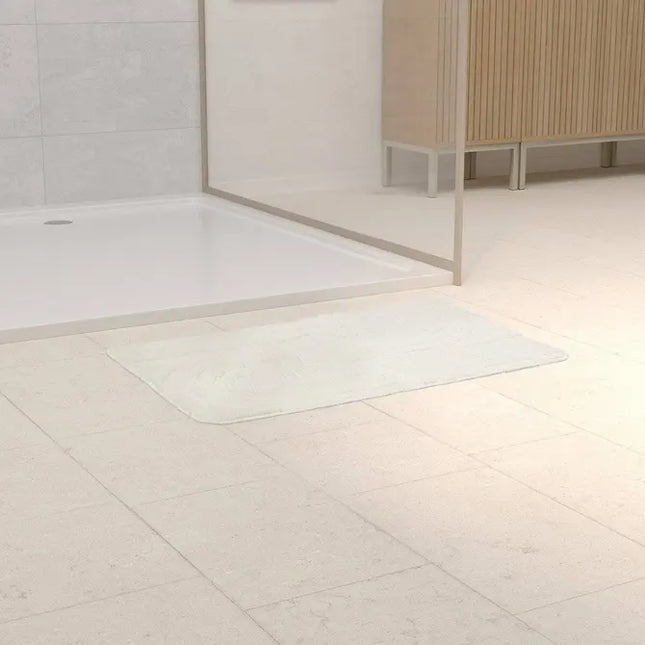 Alfombra de baño "Strio " de 75x50cm, blanca - 220353