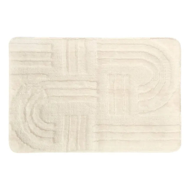 Alfombra de baño "Strio " de 75x50cm, blanca - 220353