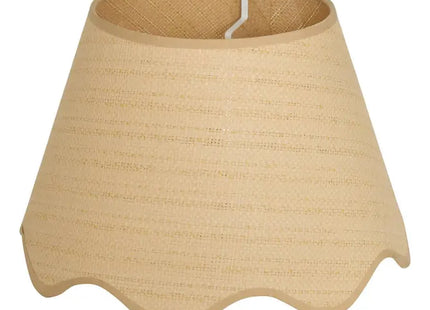Pantalla de lámpara redonda Flore, 37 cm de diámetro, color beige - 221617