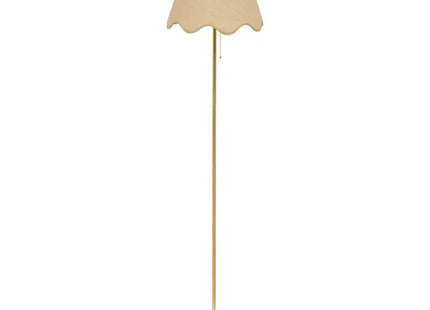 Velador de pie cilíndrica "Flore" 150 cm de alto, color dorado - 221637
