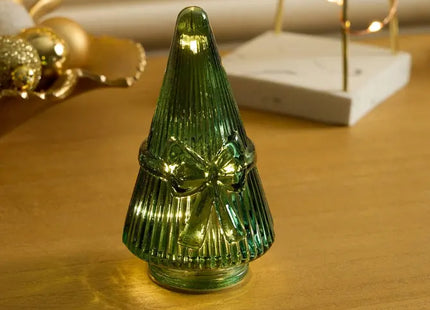 Árbol de Navidad con luces LED y lazo de cristal, 23 cm de alto - 222400