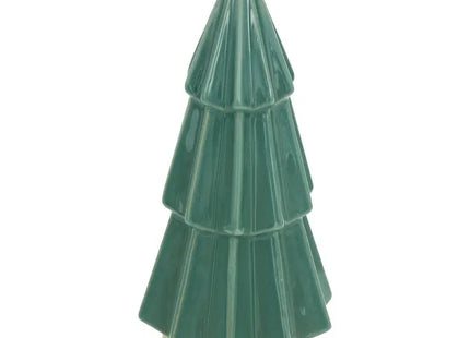 Árbol de Navidad decorativo de cerámica verde, de 22 cm de altura - 222469