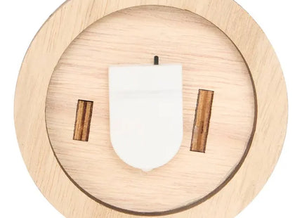 Adorno navideño de madera con luces LED para colocar debajo de una botella - 222523
