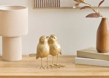 Pájaro decorativo de "Briac" 16,4 cm de alto, color dorado - 222948