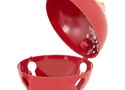 Campana navideña de metal rojo, 41 cm de diámetro, para uso exterior - 223566