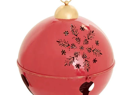 Campana navideña de metal rojo, 41 cm de diámetro, para uso exterior - 223566