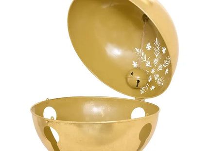 Campana navideña de metal dorado, 41 cm de diámetro, para uso exterior - 223567