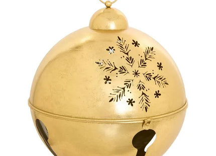 Campana navideña de metal dorado, 41 cm de diámetro, para uso exterior - 223567