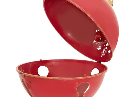Campana navideña de metal rojo, 52 cm de diámetro, para uso exterior - 223569