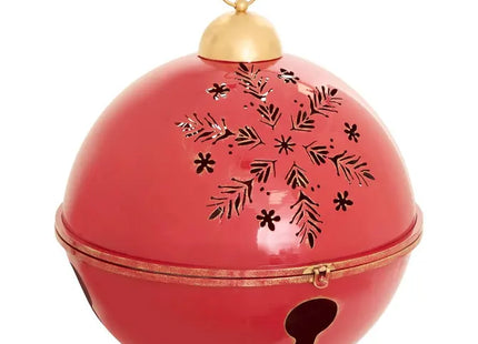 Campana navideña de metal rojo, 52 cm de diámetro, para uso exterior - 223569
