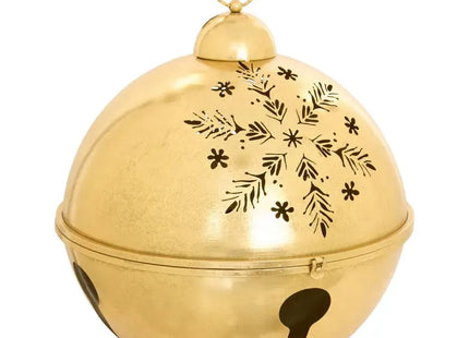 Campana navideña de metal dorado, 52 cm de diámetro, para uso exterior - 223570