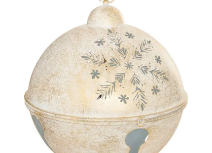 Campana navideña de metal blanco y dorado, 52 cm de diámetro, para uso exterior - 223571