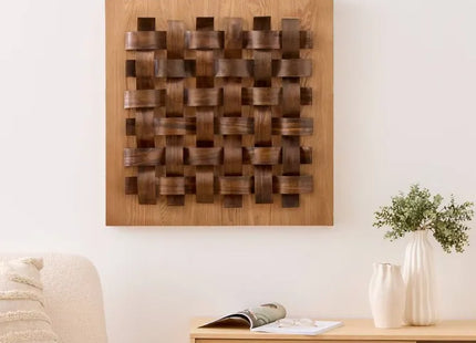 Decoración de pared "Marc" 76x76cm, marrón - 223847
