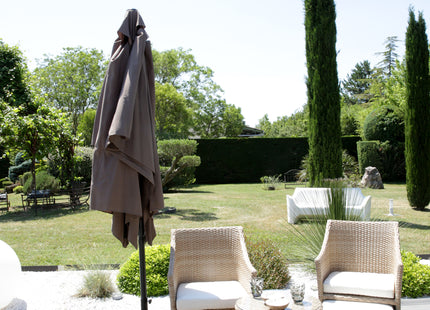 Sombrilla rectangular inclinable 2x3m gris - 231004