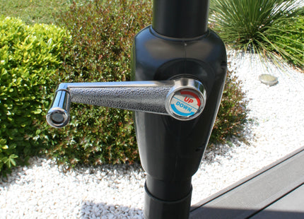 Sombrilla rectangular inclinable 2x3m gris - 231004