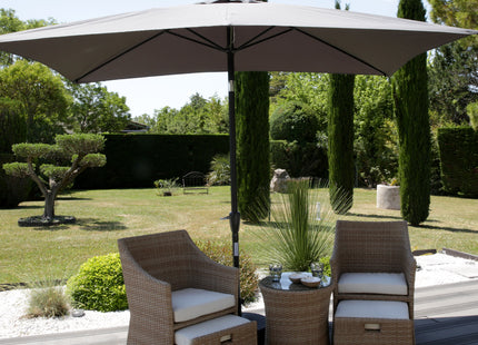 Sombrilla rectangular inclinable 2x3m taupé - 231006